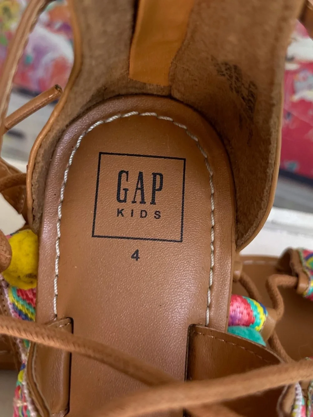 Gap Girls Colorful Pom-Pom Sandals